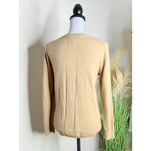 Banana Republic Cashmere Wool Fine Italian Yarn Filpucci Crew Sweater Brown SP - Picture 3 of 6